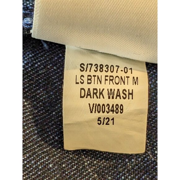 Old Navy Fit and Flare Mini Dress Dark Denim Chambray Button Front Plus 2X Shift - Picture 8 of 8